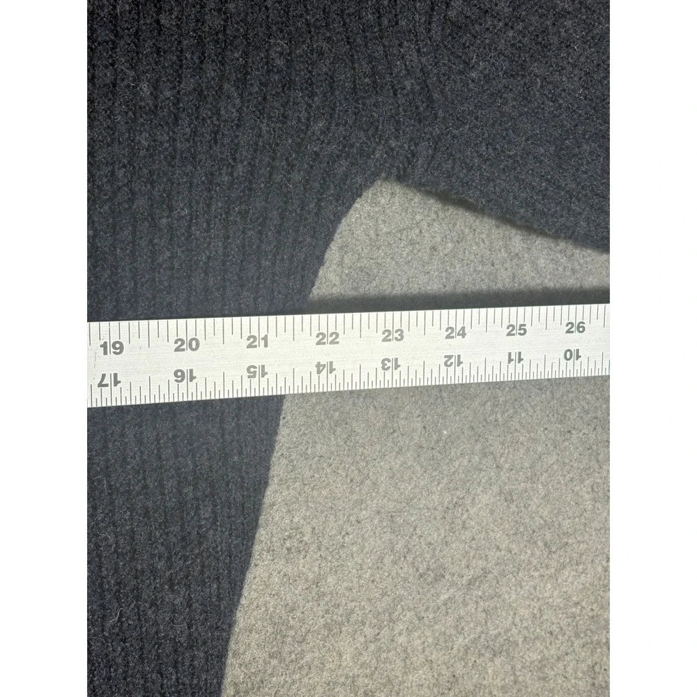 Modern Ambition Mens XL Quarter Zip Sweater Blue Merino Wool Blend Ribbed Knit‎